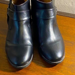 Women's LifeStride Jamboree Black Booties Size 7.5 M Black Cowgirl Zip